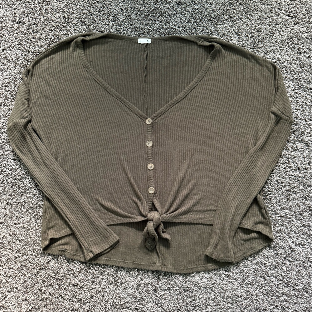 Garage tie front top - size medium